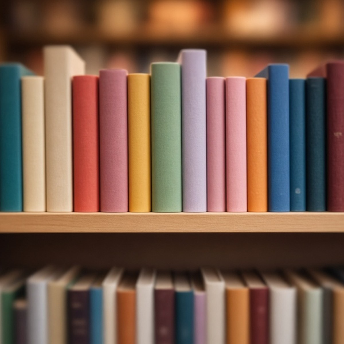 依顏色排列的新書書背